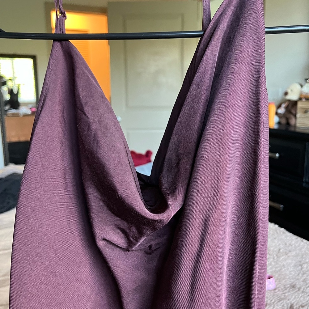 Silk purple slip dress - Picture 5 of 5